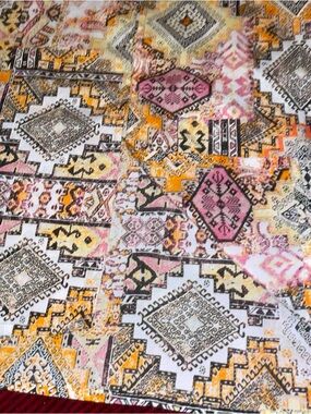 Derek Heart Multicolor Aztec Print Tank Top — Pink, Yellow, White, Black